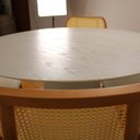 Ver imagem 6 de Mesa de Jantar Cone Redonda Laminado em Madeira 120cm Yescasa Branco/Off White