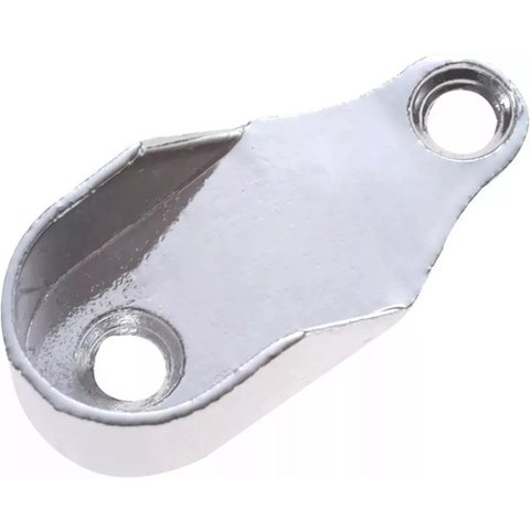 Kit com 20 Suporte Cabideiro Oval para Tubo Oblongo Cromado