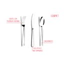 Ver imagem 2 de Jogo de Faca de Mesa Brinox Gourmet 232,5 X 4 Mm 12 Peças Aço Inox