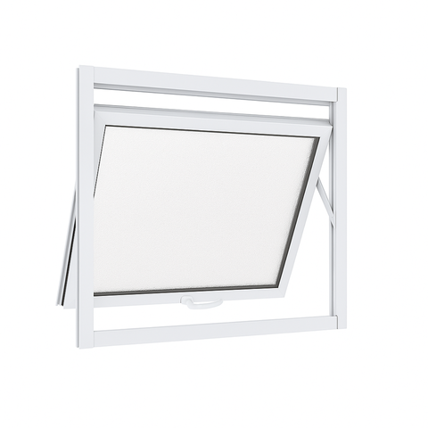 Janela Maxim Ar 1 Seção Aluminio Branco Linha 25 - 60x80