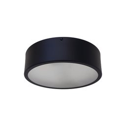 Plafon Redondo de Aluminio Preto 20cm - 1