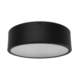Plafon Redondo de Aluminio Preto 20cm - 4