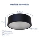 Ver imagem 3 de Plafon Redondo de Aluminio Preto 20cm