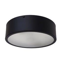 Plafon Redondo de Aluminio Preto 20cm - 2