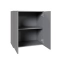 Ver imagem 7 de Mesa Escrivaninha 1,5m C/ Balcão e Armário Aéreo 2 Portas F5 Cor:cinza Sagrado com Preto