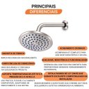 Ver imagem 3 de Ducha para Parede de Banheiro Athena 26090 Meber - Cromado