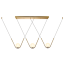 Ver imagem 1 de Pendente Oscar Dourado e Branco (c)12cm (l)108cm (a)25cm 3xg9 75w - Hp001