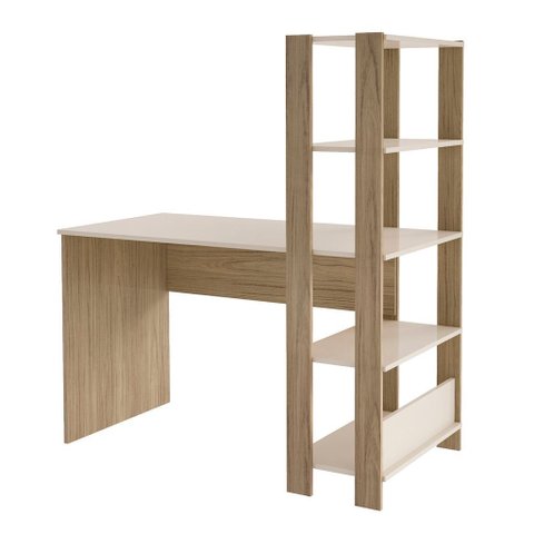 Escrivaninha Match Artely - Off White/carvalho