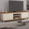 Rack para TV até 70" de Sala com Rodízios Mirage Anto:OffWhite/Freijó - 2