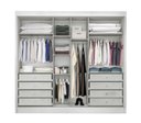 Ver imagem 4 de Guarda Roupa Casal 3 Portas 8 Gavetas - Logan-branco - Móveis Novo Horizonte