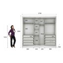 Ver imagem 5 de Guarda Roupa Casal 3 Portas 8 Gavetas - Logan-branco - Móveis Novo Horizonte