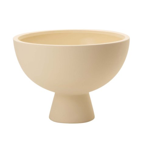 Centro de Mesa Decorativo em Cerâmica para Flores Bege 17 Cm M02 - D’Rossi