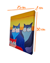 Ver imagem 7 de Mini Quadro de Três Lindo Gatinhos Estilo Figurativo
