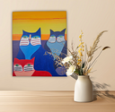 Ver imagem 1 de Mini Quadro de Três Lindo Gatinhos Estilo Figurativo