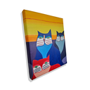Ver imagem 3 de Mini Quadro de Três Lindo Gatinhos Estilo Figurativo