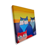 Mini Quadro de Três Lindo Gatinhos Estilo Figurativo - 3