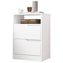 Ver imagem 6 de Mesa de Cabeceira com Gavetas Kit 2 Sole Flex Branco/nature - Albatroz