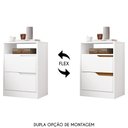 Ver imagem 5 de Mesa de Cabeceira com Gavetas Kit 2 Sole Flex Branco/nature - Albatroz