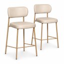 Ver mais imagens de Kit 2 Banquetas Altas Estofadas Camila com Encosto - Edecasamoveis