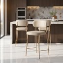 Ver imagem 5 de Kit 2 Banquetas Altas Estofadas Camila com Encosto - Edecasamoveis