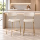 Ver imagem 1 de Kit 2 Banquetas Altas Estofadas Camila com Encosto - Edecasamoveis