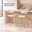 Ver imagem 7 de Kit 2 Banquetas Altas Estofadas Camila com Encosto - Edecasamoveis