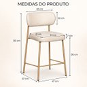 Ver imagem 3 de Kit 2 Banquetas Altas Estofadas Camila com Encosto - Edecasamoveis