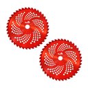 Ver imagem 1 de Kit 02 Lâminas para Roçadeira Circular 40 Dentes Videa Toyama 255×25,4×2,0mm Vermelha