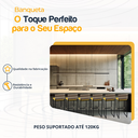 Ver imagem 3 de Kit 6 Banquetas Quadrada Junco Cappuccino para Balcão Ilha Cozinha Área Gourmet Bancada Piscina Bar