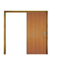 Kit Porta de Correr de Madeira 210x72cm Imbuia Esquadrias Castro - 1