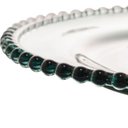 Ver imagem 2 de Sousplat Cristal Pearl Verde Wolff 32 Cm