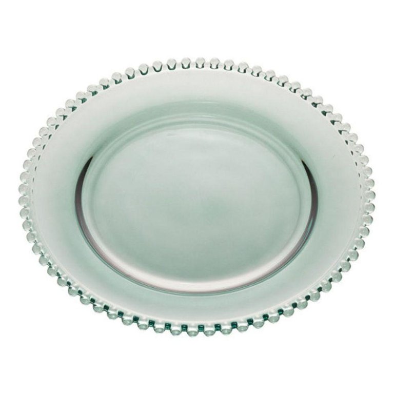 Sousplat Cristal Pearl Verde Wolff 32 Cm