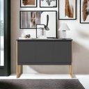 Ver imagem 1 de Buffet Aparador Industrial para Sala Dakar Preto Dourado