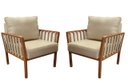 Ver imagem 1 de KIT 2 POLTRONAS DECORATIVA LUXO CALIFÓRNIA DORA BELA Califónia Bege Linho 1006