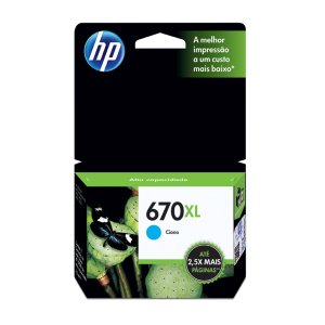 Cartucho de Tinta Hp 670xl Cz118ab Deskjet 4615 4625 5525 Azul
