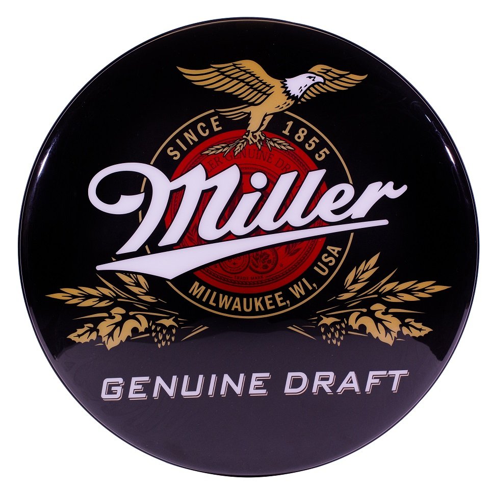 Luminoso de Parede Cerveja Miller Retrô Vintage para Bar, Garagem, Churrasqueira, Espaço Gourmet