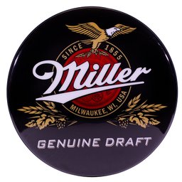 Luminoso de Parede Cerveja Miller Retrô Vintage para Bar, Garagem, Churrasqueira, Espaço Gourmet - 1