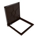 Ver imagem 3 de Tampa Piscina Ventilada Casa Máquina 90x90cm Rebaixo Marrom