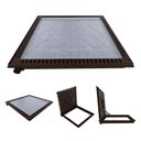 Ver imagem 6 de Tampa Piscina Ventilada Casa Máquina 90x90cm Rebaixo Marrom