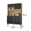 Ver imagem 4 de Cozinha Compacta Erva Doce 120cm Freijó Preto Nicioli