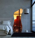 Ver imagem 1 de Espelho Orgânico Luxo Grande 170 X 70 Corpo Inteiro Moderno Lapidado com Suporte