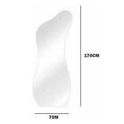 Espelho Orgânico Luxo Grande 170 X 70 Corpo Inteiro Moderno Lapidado com Suporte - 5