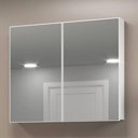Ver imagem 1 de Armário para Banheiro com Espelho 80cm Mdf Branco - On Móveis