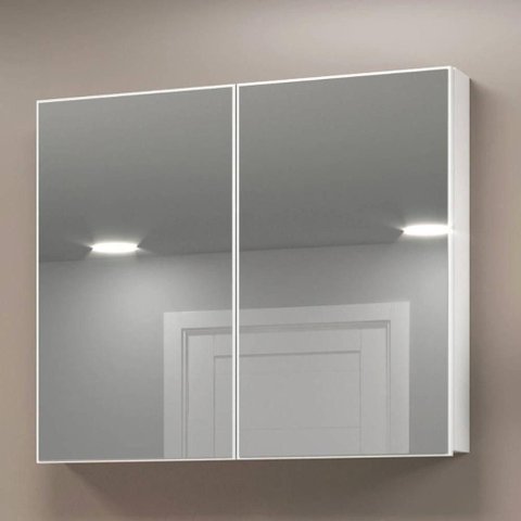 Armário para Banheiro com Espelho 80cm Mdf Branco - On Móveis