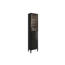 Ver imagem 1 de Paneleiro Cozinha Modulado Alpha 2509 C/ 2 Portas C/ Vidro 50cm Preto Carraro