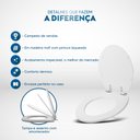 Ver imagem 5 de Assento Sanitário com Fechamento Lento Convencional Oval Creme para Vaso Deca