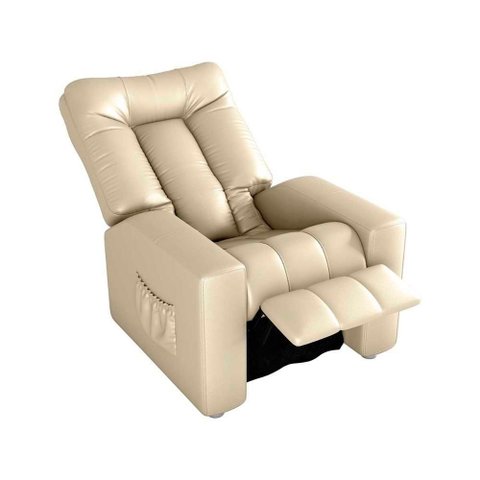 Poltrona do Papai Reclinável Pallas Matrix Sintetico Bege