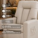 Ver mais imagens de Poltrona do Papai Reclinável Pallas Matrix Sintetico Bege