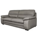 Ver imagem 1 de Sofá Argos 3 Lugares Couro Cinza 225cm - 69988