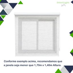 Persiana Cortina Rolo Tecido Blackout Liso Creme 1,70m X 1,40m - Sala Quarto Escritório - Blecaute - 5